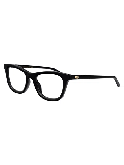 Gucci Black-black-transparent Recycled Acetate Glasses In Brown