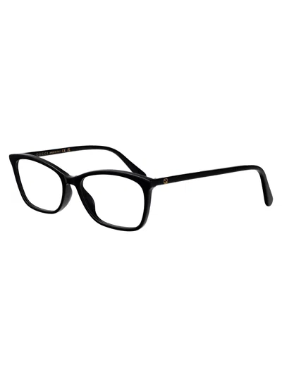 Gucci Black-black-transparent Recycled Acetate Glasses In Black