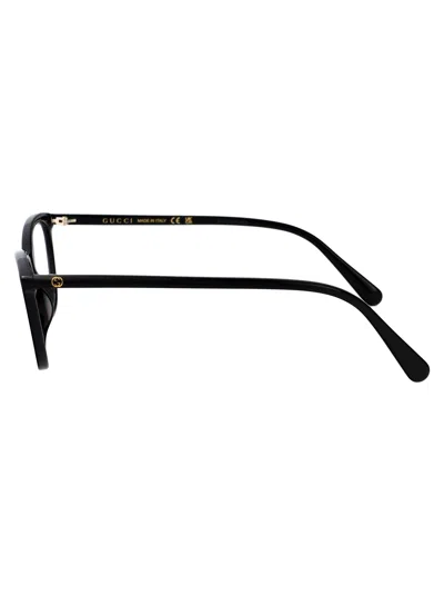 Gucci Black-black-transparent Recycled Acetate Glasses In Black