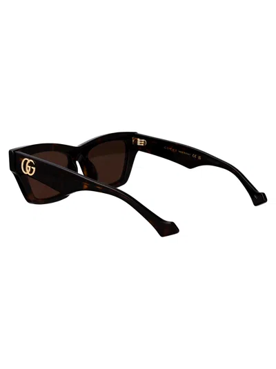 Gucci Havana-havana-brown Recycled Acetate Sunglasses In Brown