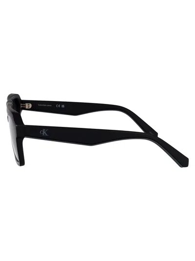Calvin Klein Jeans Est.1978 Calvin Klein Jeans Matte Black Acetate Sunglasses In Black