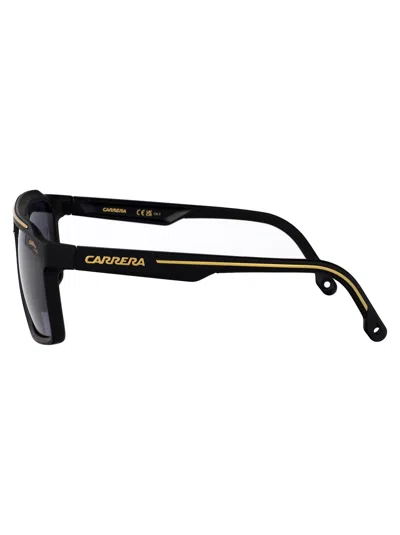 Carrera Matte Black Gold Injectate Sunglasses In Black