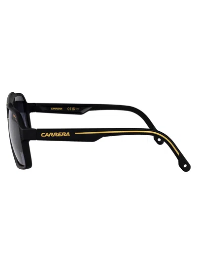 Carrera Matte Black Gold Injectate Sunglasses In Black