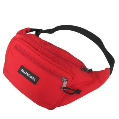 Pre-owned Balenciaga Red Color Nylon Fanny Pack Sling Bag ()