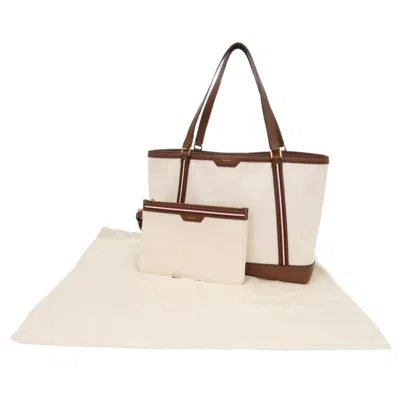 Pre-owned Bally Beige Canvas Leather Tote Bag () In Sand