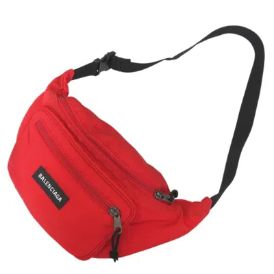 Pre-owned Balenciaga Red Color Nylon Fanny Pack Sling Bag ()