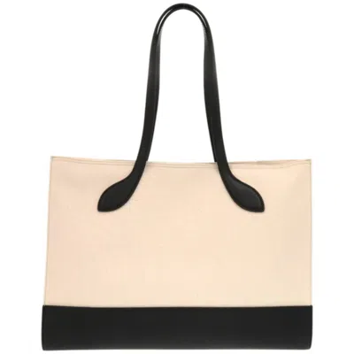 Pre-owned Bally Black Canvas Leather Tote Bag ()
