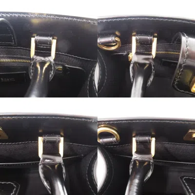 Pre-owned Bally Black Patent Leather Canvas Tote Bag ()