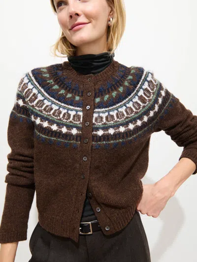 Alex Mill Amina Fairisle Sweater In Wool In Brown
