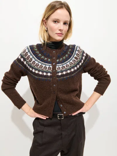 Alex Mill Amina Fairisle Sweater In Wool In Brown