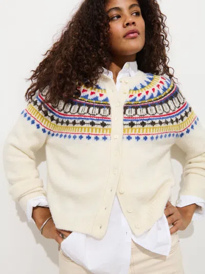 Alex Mill Amina Fairisle Sweater In Wool In Neutral