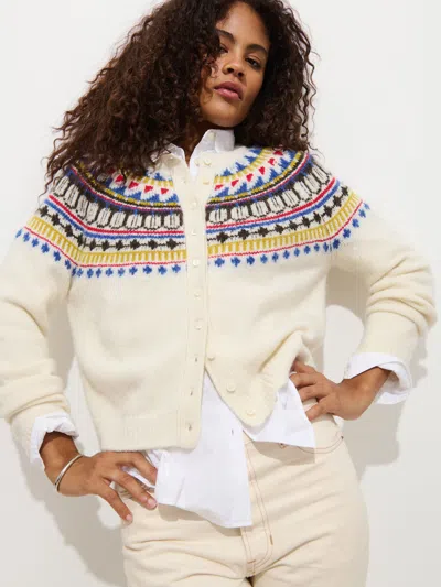 Alex Mill Amina Fairisle Sweater In Wool In Neutral