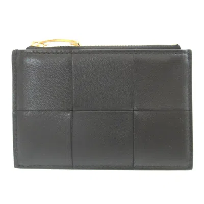 Pre-owned Bottega Veneta Black Leather Coin Purse/coin Case ()