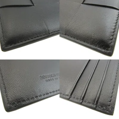 Pre-owned Bottega Veneta Black Leather Coin Purse/coin Case ()