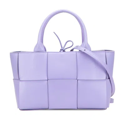 Pre-owned Bottega Veneta Purple Leather Shoulder Bag Tote Bag ()