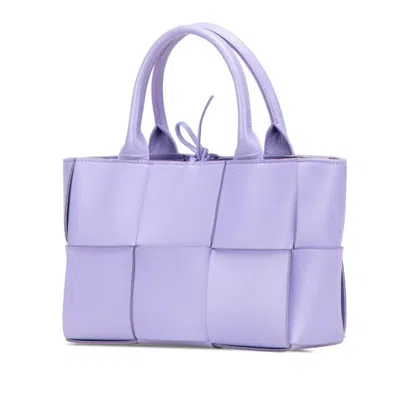 Pre-owned Bottega Veneta Purple Leather Shoulder Bag Tote Bag ()