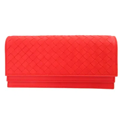 Pre-owned Bottega Veneta Red Color Leather Coin Purse/coin Case ()
