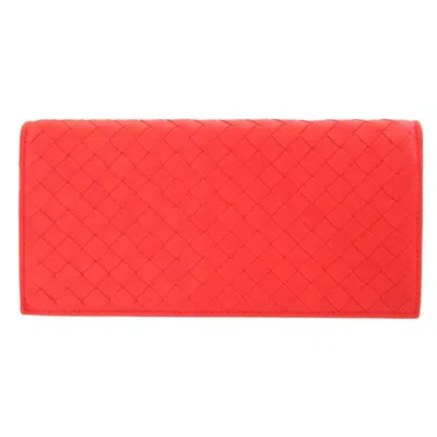 Pre-owned Bottega Veneta Red Color Leather Coin Purse/coin Case ()