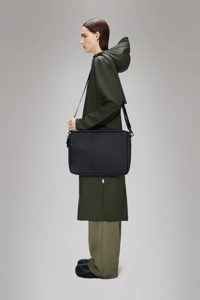 Rains Water Resistant Laptop Bag In Black