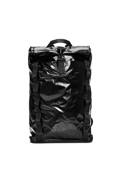 Rains Sibu Rolltop Rucksack In Black