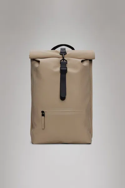 Rains Rolltop Rucksack In Sand