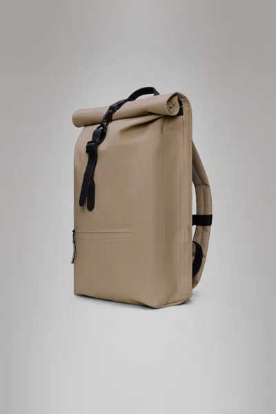 Rains Rolltop Rucksack In Sand