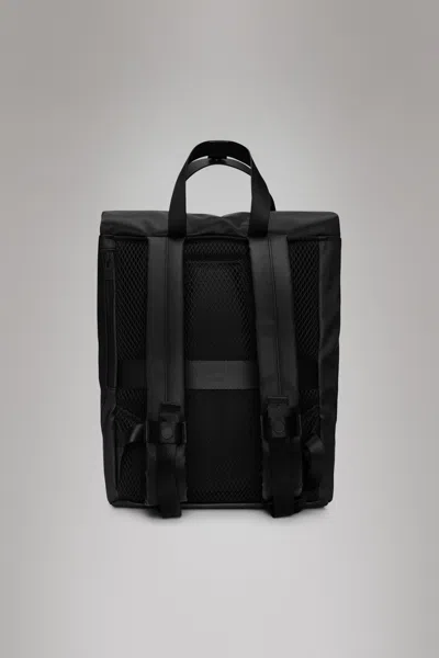 Rains Womens Black Rolltop 16' Shell Rucksack In Black