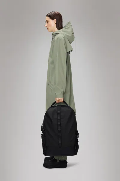 Rains Trail Clip Front Backpack In Black