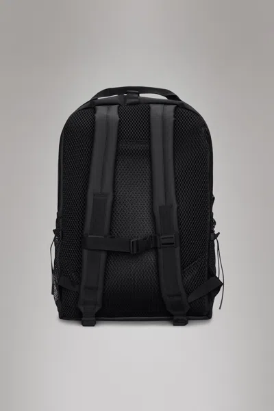 Rains Trail Clip Front Backpack In Black