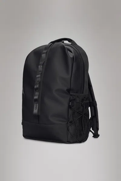 Rains Trail Clip Front Backpack In Black