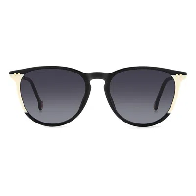 Carolina Herrera Dark Grey Shaded Oval Ladies Sunglasses Her 0184/s 080s/9o 54