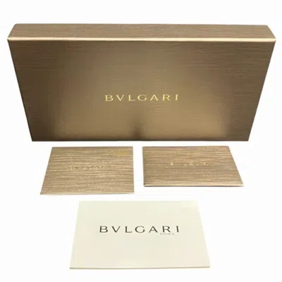 Pre-owned Bvlgari Blue Leather Long Wallet (tri-fold) ()