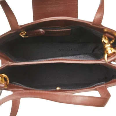 Pre-owned Bvlgari Brown Leather Handbag Shoulder Bag ()