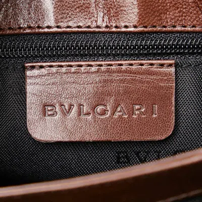 Pre-owned Bvlgari Brown Leather Handbag Shoulder Bag ()