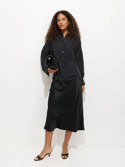 Alex Mill Jo Pocket Shirt In Silk In Black