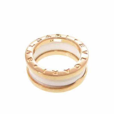 Pre-owned Bvlgari Pink Gold White Pink Gold (18k) Ceramic Band Ring () In Multi