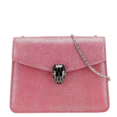 Pre-owned Bvlgari Pink Leather Handbag Shoulder Bag ()