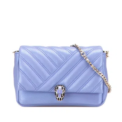 Pre-owned Bvlgari Purple Leather Shoulder Bag ()