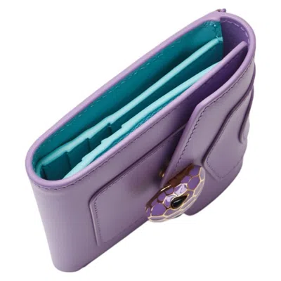 Pre-owned Bvlgari Purple Leather Wallet (bi-fold) ()