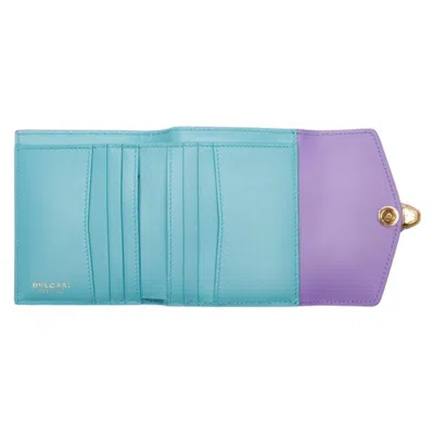 Pre-owned Bvlgari Purple Leather Wallet (bi-fold) ()
