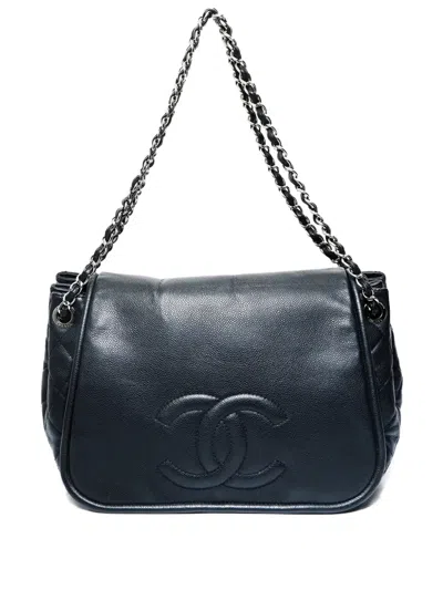Pre-owned Chanel 2010-2011 Cc Mark Flap Chain Shoulderbag In Black