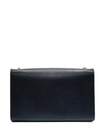 Pre-owned Saint Laurent 2016 Kate Star Logo Chain Shoulder Bag In Black