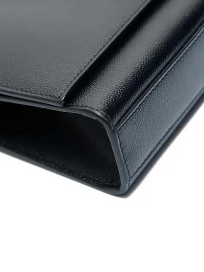 Pre-owned Saint Laurent 2016 Kate Star Logo Chain Shoulder Bag In Black