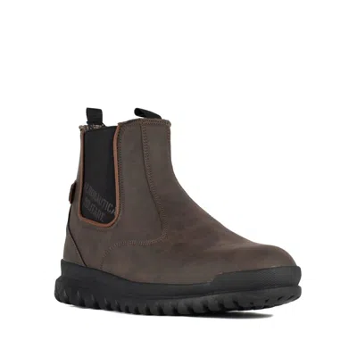 Aeronautica Militare Brown Ankle Boot With Elastic Insert In Brown