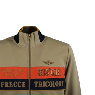 Aeronautica Militare Color-block Interlock And Pique Sweatshirt In Animal Print
