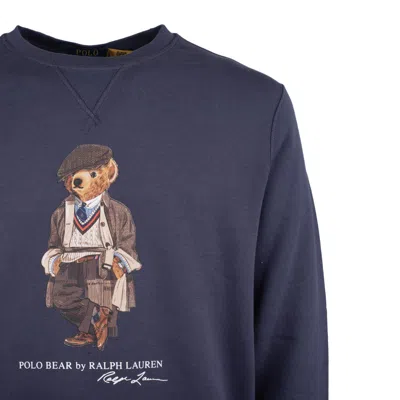 Ralph Lauren Blue Bear Polo Sweatshirt In Blue