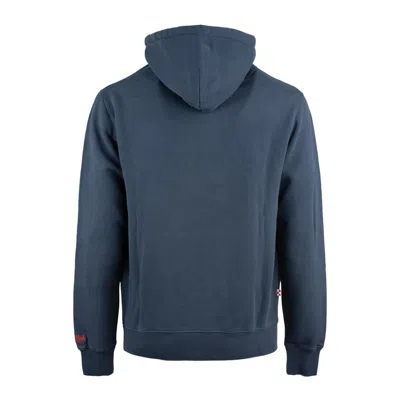 Mc2 Saint Barth Plaid Lettering Hoodie In Blue