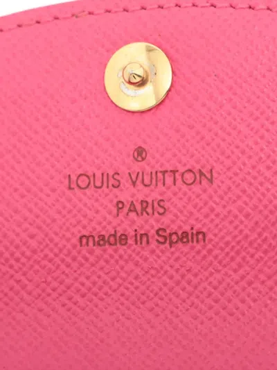 Pre-owned Louis Vuitton 2009 Monogram-print Envelope Card Case In Black