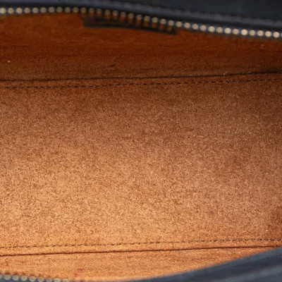 Pre-owned Celine Luggage Brown Navy Orange Leather Handbag Shoulder Bag ()