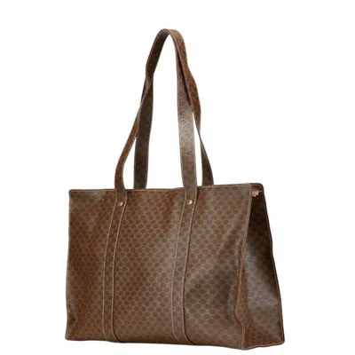 Pre-owned Celine Macadam Brown Leather Tote Bag ()
